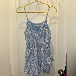 Altar’d State blue floral romper XS
